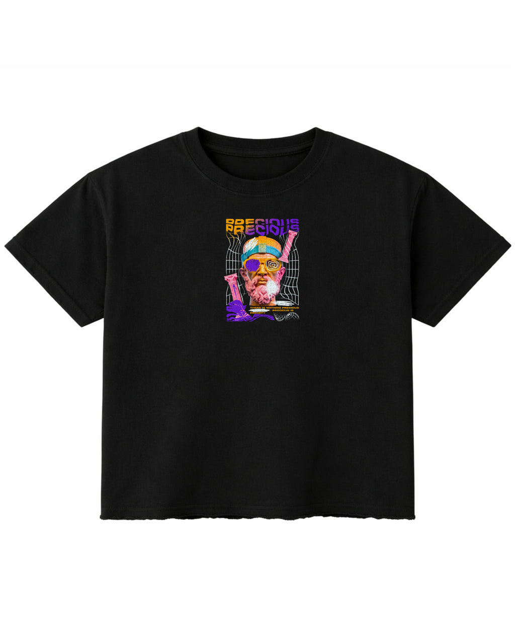 Black Boxy Fit T-shirt Front Design