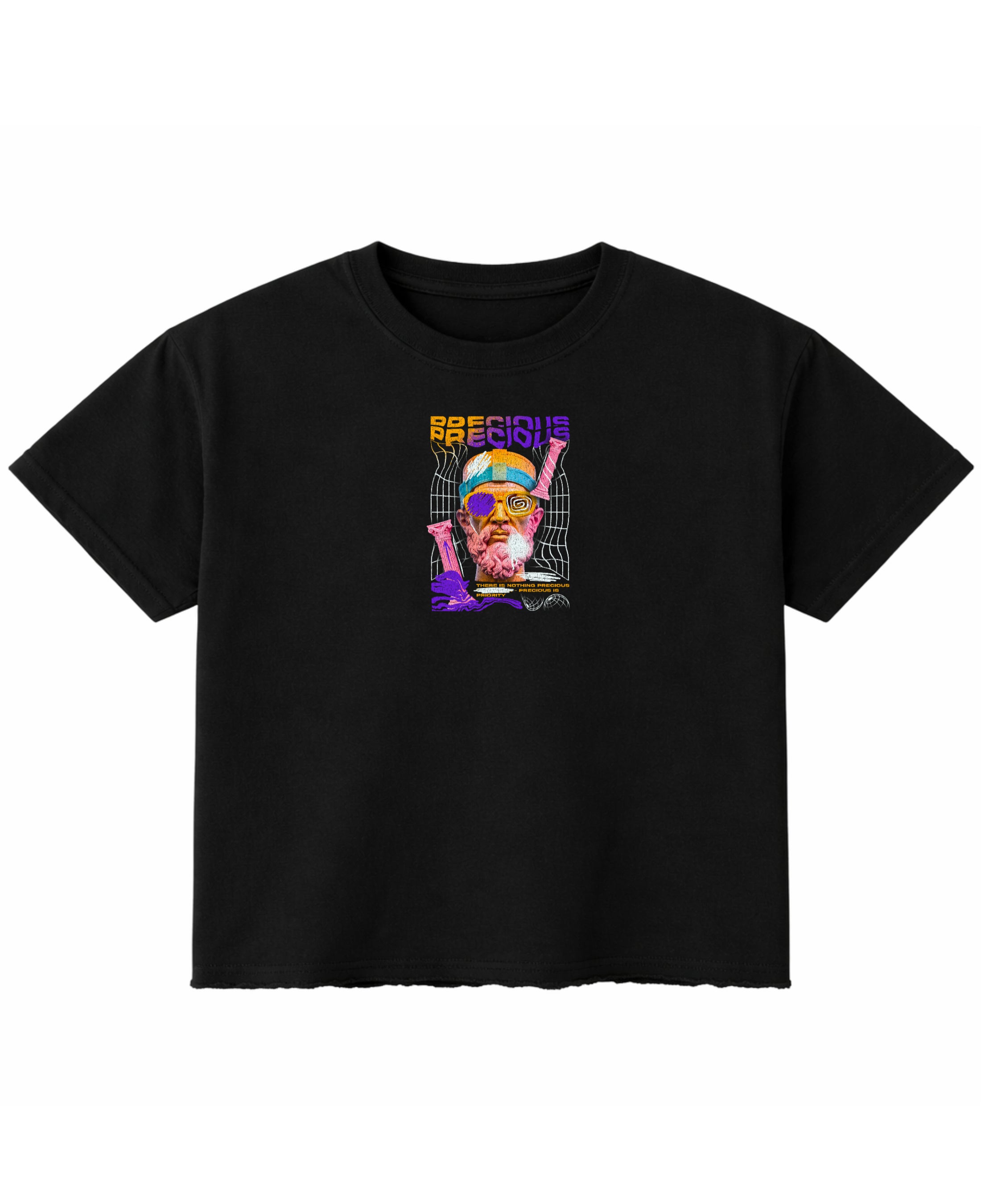 Black Boxy Fit T-shirt Front Design