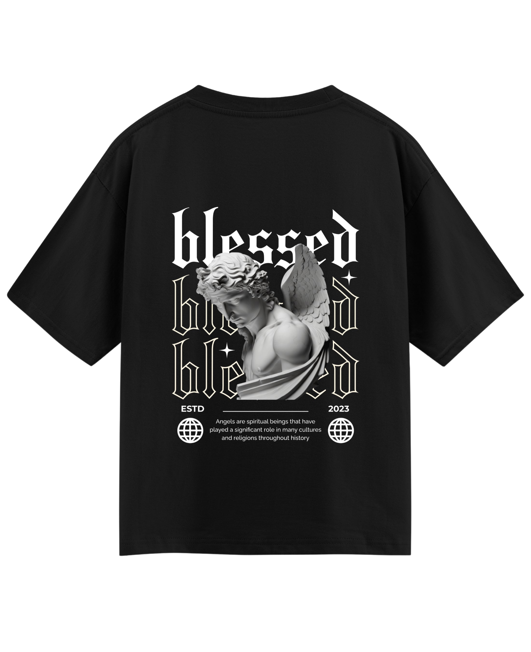 Black Oversized T-shirt Back Design
