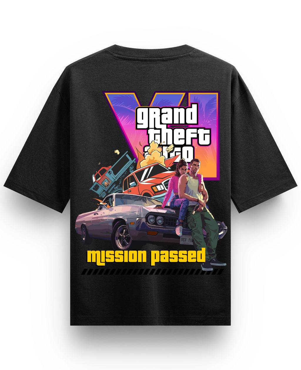 Black Oversized T-shirt Back Design