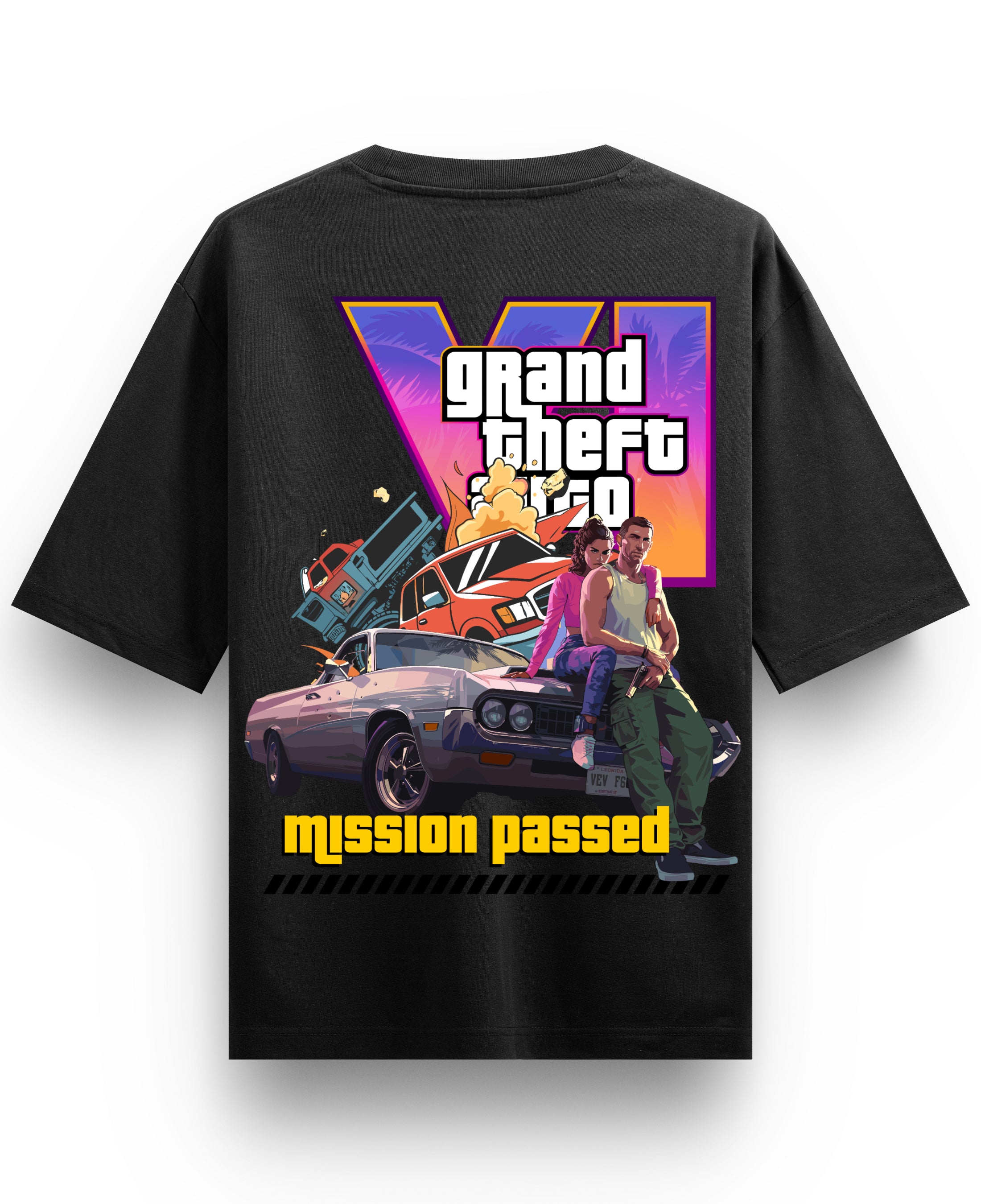 Black Oversized T-shirt Back Design