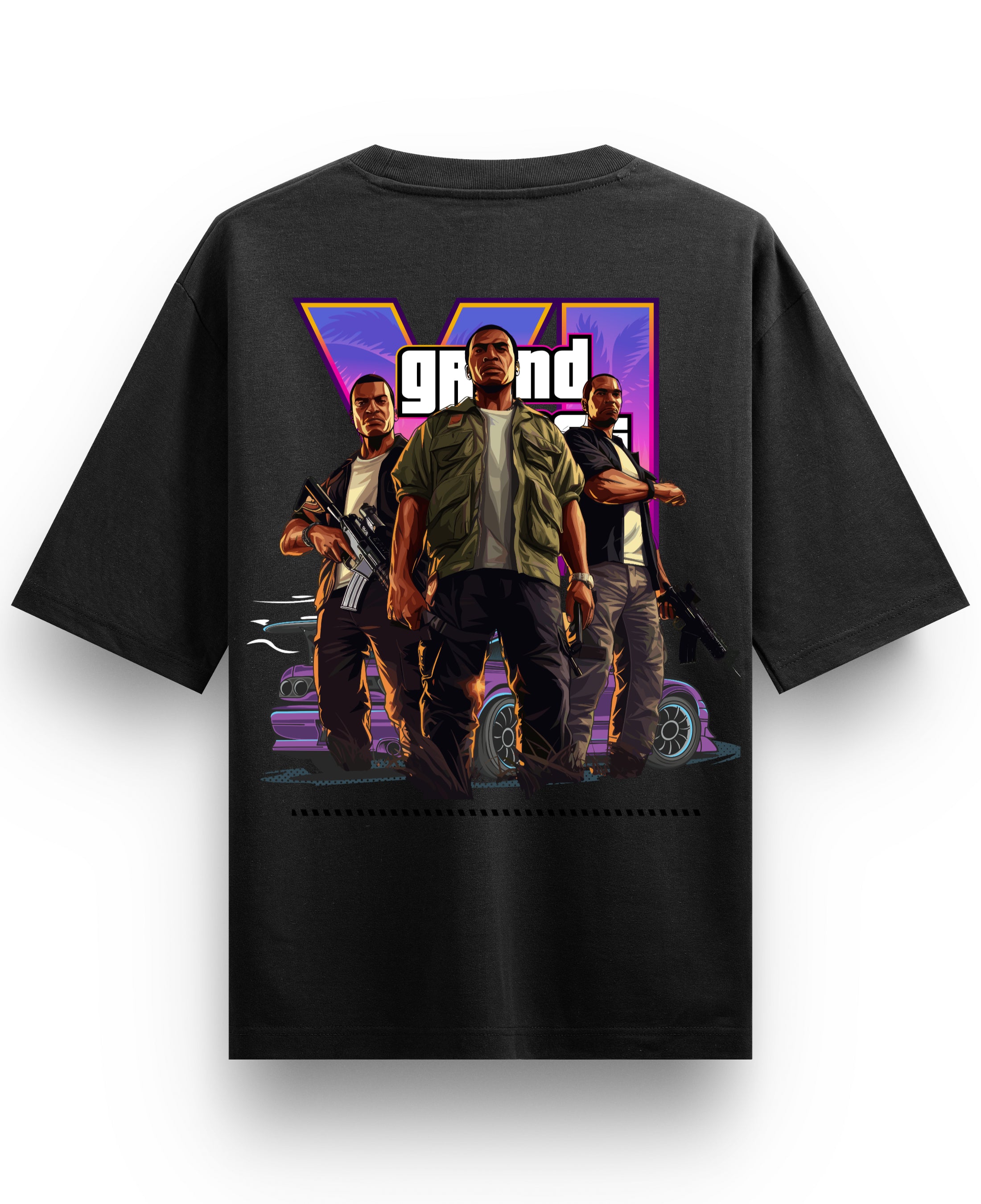 Black Oversized T-shirt Back Design